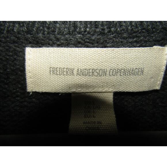 Frederik Andersen Copenhagen Men’s Gray Wool Blend Sweater Toggle Shawl Collar L - Picture 7 of 9